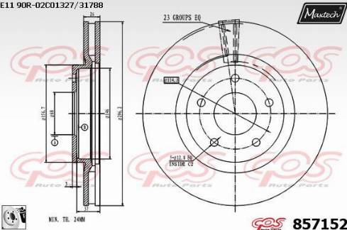 Maxtech 857152.0080 - Disque de frein cwaw.fr