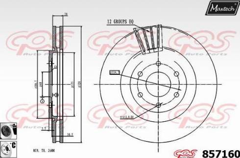 Maxtech 857160.6060 - Disque de frein cwaw.fr