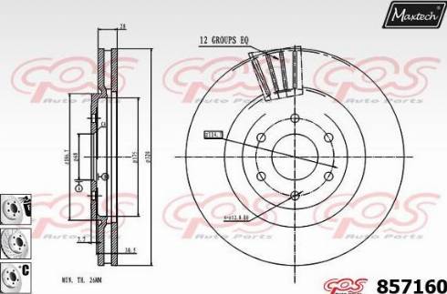 Maxtech 857160.6880 - Disque de frein cwaw.fr