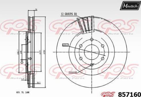 Maxtech 857160.0000 - Disque de frein cwaw.fr