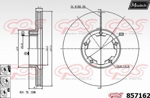 Maxtech 857162.6980 - Disque de frein cwaw.fr