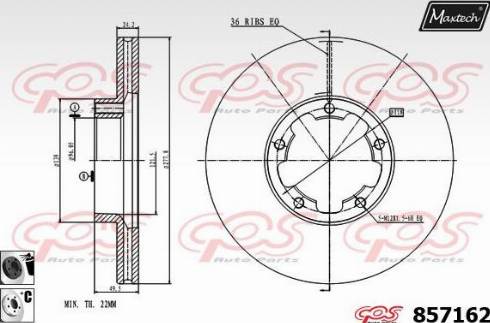 Maxtech 857162.6060 - Disque de frein cwaw.fr