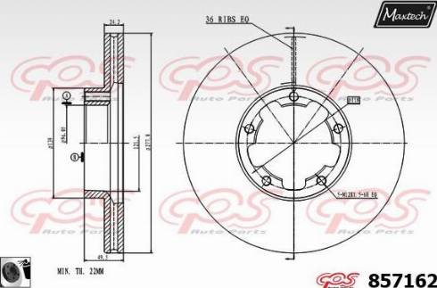 Maxtech 857162.0060 - Disque de frein cwaw.fr