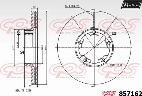 Maxtech 857162.0000 - Disque de frein cwaw.fr