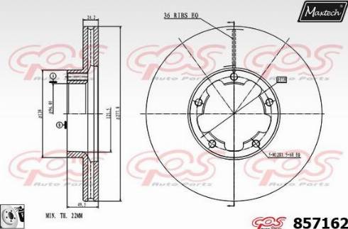 Maxtech 857162.0080 - Disque de frein cwaw.fr