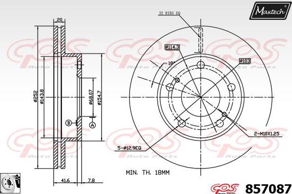 Maxtech 857116 - Disque de frein cwaw.fr