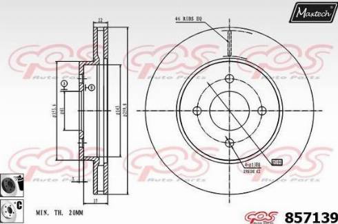 Maxtech 857139.6060 - Disque de frein cwaw.fr