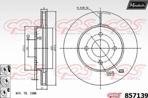 Maxtech 857139.6880 - Disque de frein cwaw.fr