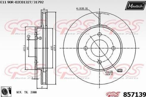 Maxtech 857139.0060 - Disque de frein cwaw.fr