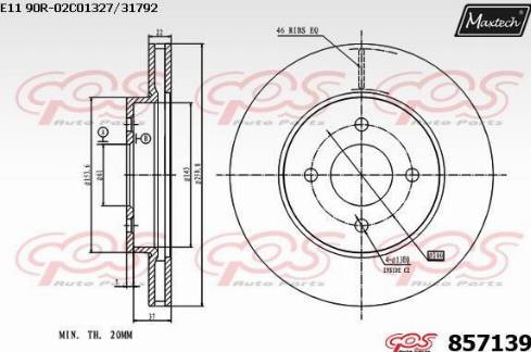 Maxtech 857139.0000 - Disque de frein cwaw.fr