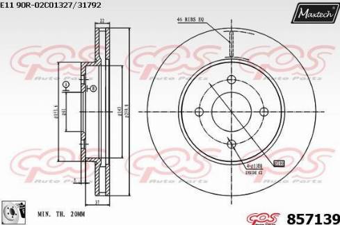 Maxtech 857139.0080 - Disque de frein cwaw.fr