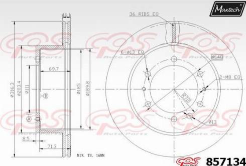 Maxtech 857134.0000 - Disque de frein cwaw.fr