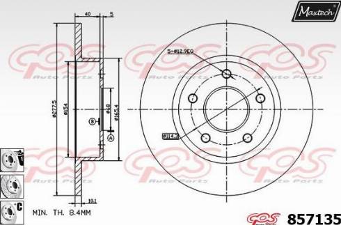 Maxtech 857135.6980 - Disque de frein cwaw.fr