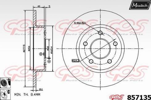 Maxtech 857135.6060 - Disque de frein cwaw.fr