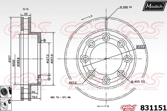 Maxtech 857138 - Disque de frein cwaw.fr