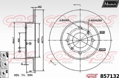 Maxtech 857132.6980 - Disque de frein cwaw.fr