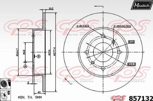 Maxtech 857132.6060 - Disque de frein cwaw.fr