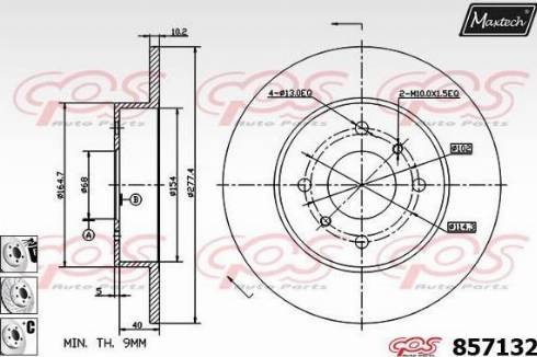 Maxtech 857132.6880 - Disque de frein cwaw.fr