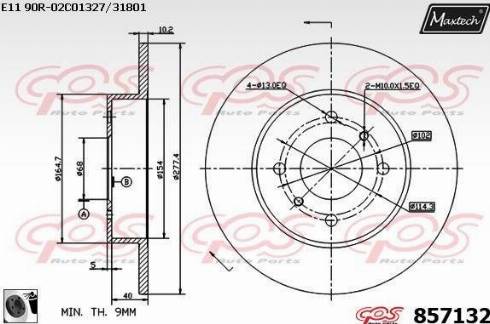 Maxtech 857132.0060 - Disque de frein cwaw.fr