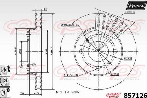 Maxtech 857126.6980 - Disque de frein cwaw.fr