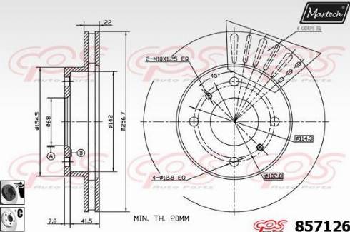 Maxtech 857126.6060 - Disque de frein cwaw.fr