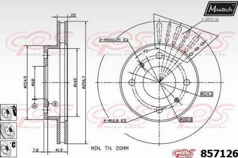 Maxtech 857126.6880 - Disque de frein cwaw.fr