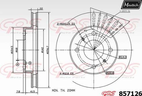 Maxtech 857126.0000 - Disque de frein cwaw.fr