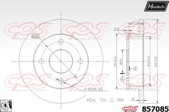 Maxtech 857126 - Disque de frein cwaw.fr