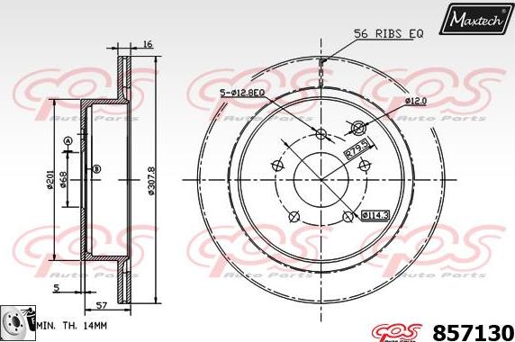 Maxtech 857121 - Disque de frein cwaw.fr