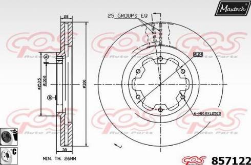 Maxtech 857122.6060 - Disque de frein cwaw.fr