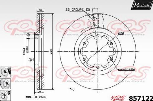 Maxtech 857122.6880 - Disque de frein cwaw.fr