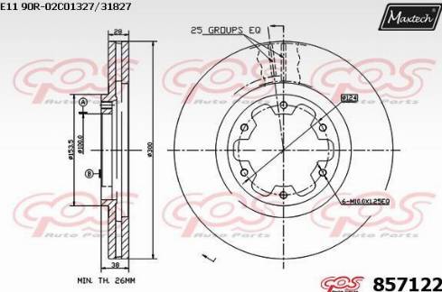 Maxtech 857122.0000 - Disque de frein cwaw.fr