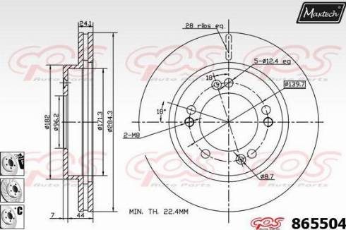 Maxtech 865504.6980 - Disque de frein cwaw.fr