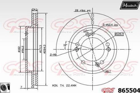 Maxtech 865504.0060 - Disque de frein cwaw.fr