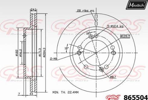 Maxtech 865504.0000 - Disque de frein cwaw.fr