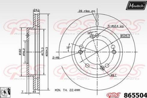 Maxtech 865504.0080 - Disque de frein cwaw.fr