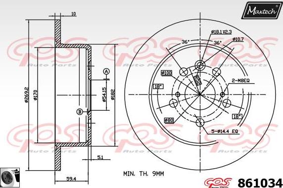 Maxtech 865504 - Disque de frein cwaw.fr