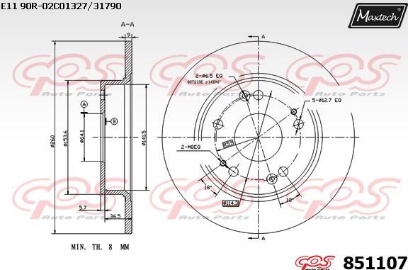 Maxtech 865501 - Disque de frein cwaw.fr