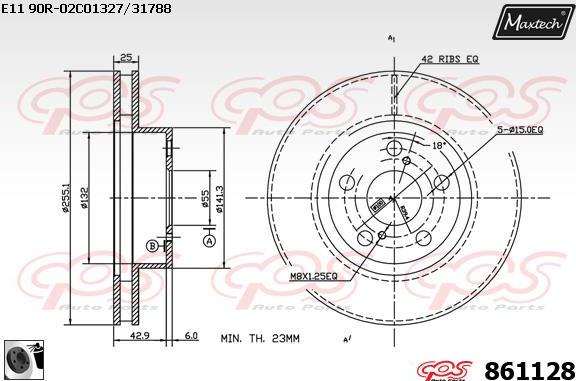 Maxtech 865516 - Disque de frein cwaw.fr