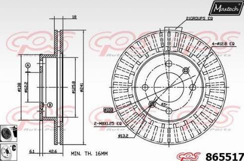 Maxtech 865517.6060 - Disque de frein cwaw.fr