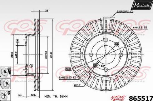 Maxtech 865517.6880 - Disque de frein cwaw.fr