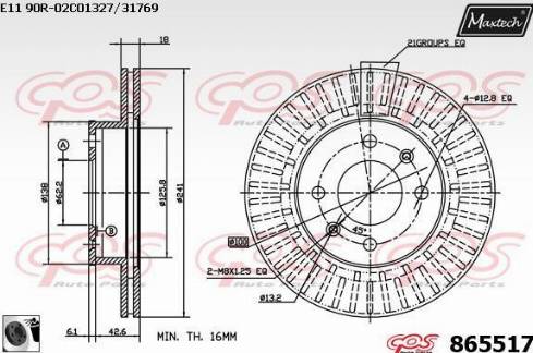 Maxtech 865517.0060 - Disque de frein cwaw.fr