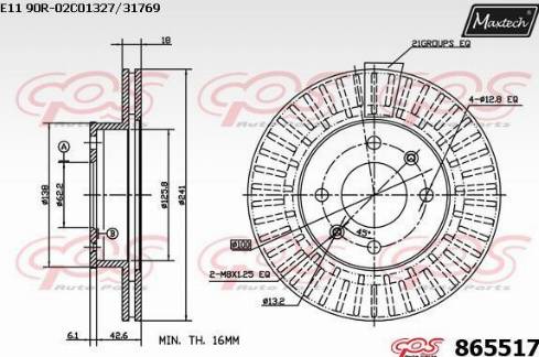 Maxtech 865517.0000 - Disque de frein cwaw.fr