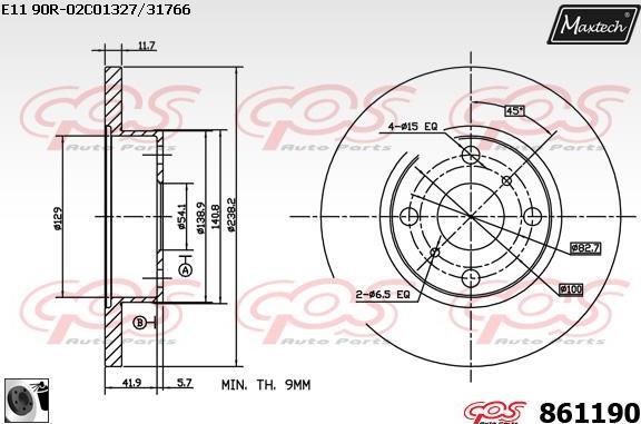 Maxtech 865517 - Disque de frein cwaw.fr