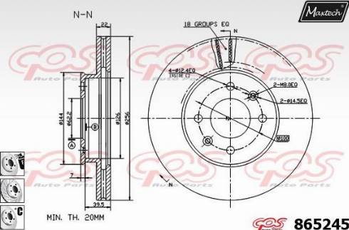 Maxtech 865245.6880 - Disque de frein cwaw.fr