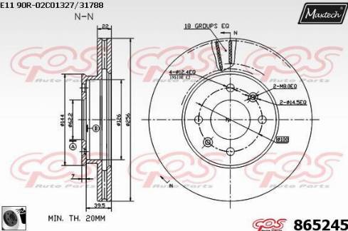 Maxtech 865245.0060 - Disque de frein cwaw.fr