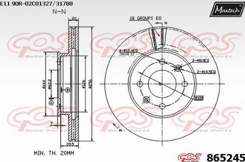 Maxtech 865245.0000 - Disque de frein cwaw.fr