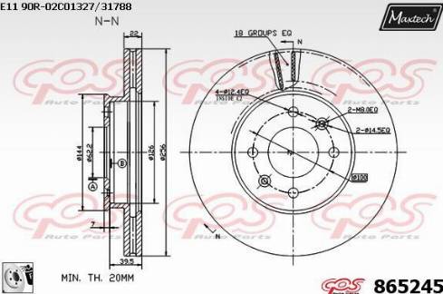 Maxtech 865245.0080 - Disque de frein cwaw.fr