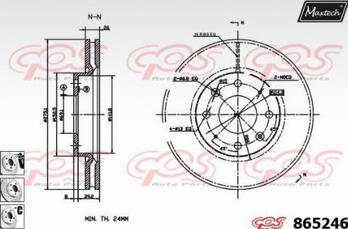 Maxtech 865246.6980 - Disque de frein cwaw.fr