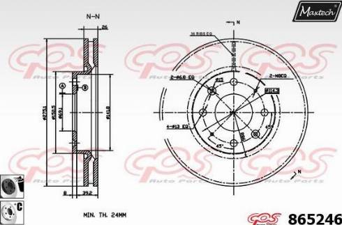 Maxtech 865246.6060 - Disque de frein cwaw.fr